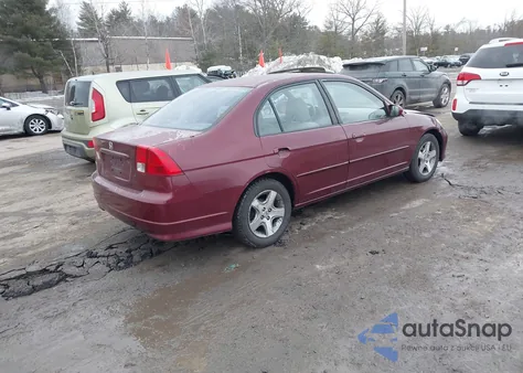 2004 Honda Civic Ex z USA, uszkodzony, nr VIN 2HGES267X4H524503